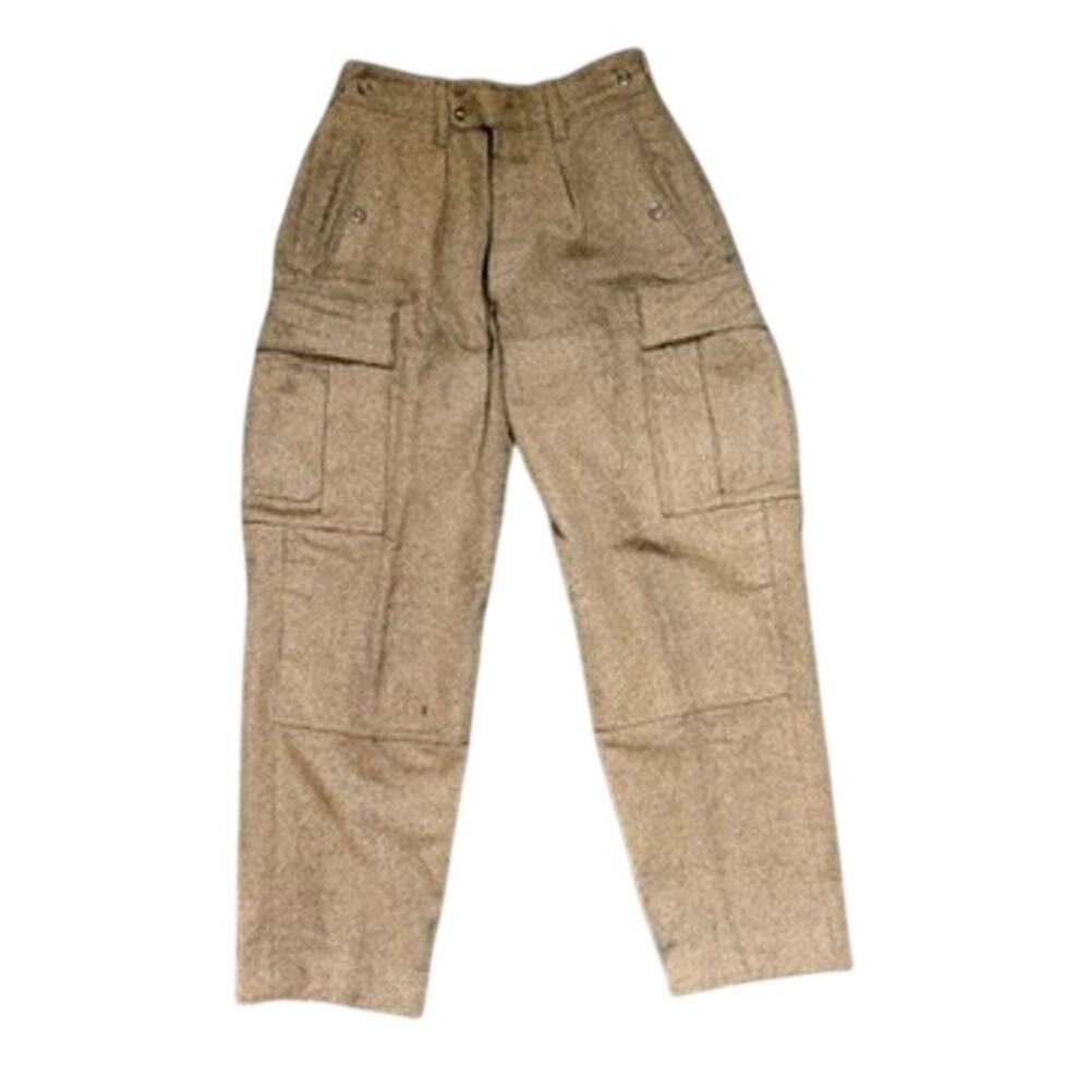 Vintage 1962 West German Army Heavy Wool Field Cargo Pants 30x29 Cold War MCM